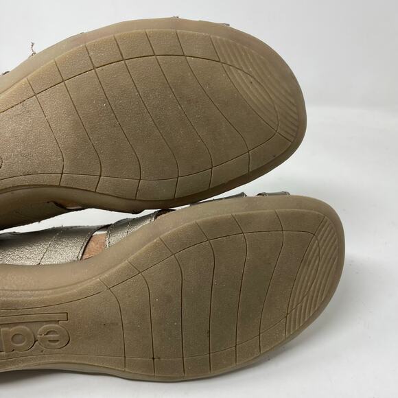 Earth Origins Bea Comfort Gladiator Slip on Sandals Shoes metallic Platinum 12 - Picture 9 of 12